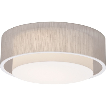 AFX Sanibel 16" LED Flush Mount - CCT Selectable - 120-277V - Jute