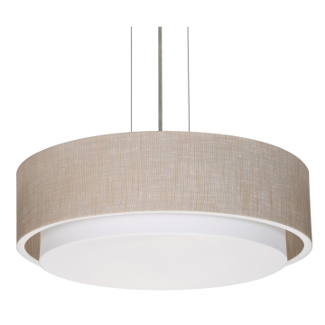 AFX Sanibel 16" LED Pendant - CCT Selectable - 120-277V - Satin Nickel / Jute