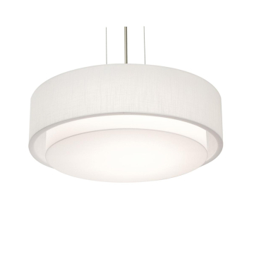 AFX Sanibel 18" Pendant - 120V - Satin Nickel / Linen White