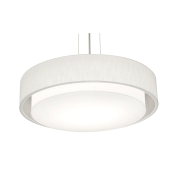 AFX Sanibel 23" Pendant - 120V - Satin Nickel / Linen White