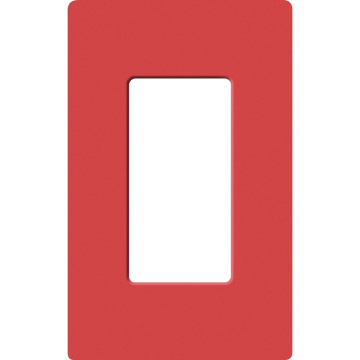 Lutron Claro Screwless Designer Wallplate - 1 Gang - Signal Red