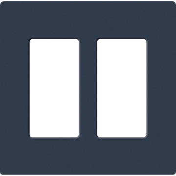 Lutron Claro Screwless Designer Wallplate - 2 Gang - Deep Sea