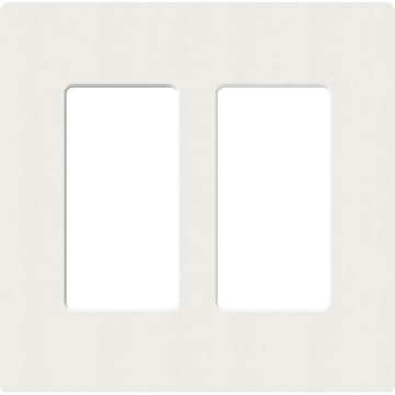 Lutron Claro Screwless Designer Wallplate - 2 Gang - Architectural White