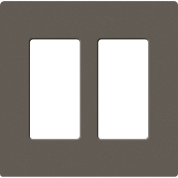 Lutron Claro Screwless Designer Wallplate - 2 Gang - Truffle