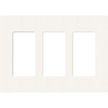 Lutron Claro Screwless Designer Wallplate - 3 Gang - Brilliant White