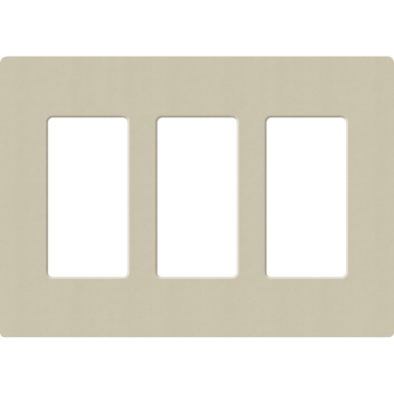 Lutron Claro Screwless Designer Wallplate - 3 Gang - Clay