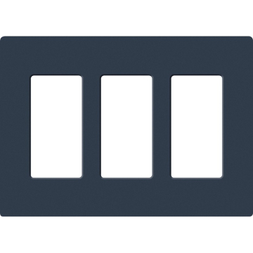 Lutron Claro Screwless Designer Wallplate - 3 Gang - Deep Sea