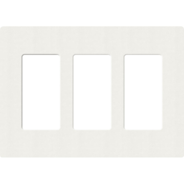 Lutron Claro Screwless Designer Wallplate - 3 Gang - Glacier White