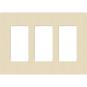 Lutron Claro Screwless Designer Wallplate - 3 Gang - Sand