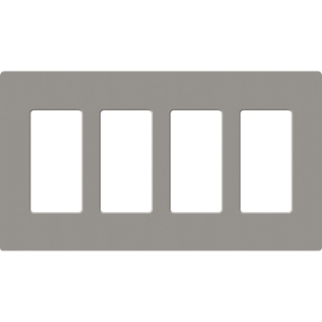Lutron Claro Screwless Designer Wallplate - 4 Gang - Cobblestone