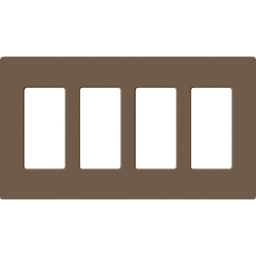 Lutron Claro Screwless Designer Wallplate - 4 Gang - Espresso
