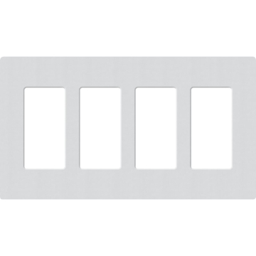 Lutron Claro Screwless Designer Wallplate - 4 Gang - Mist