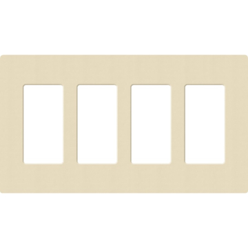 Lutron Claro Screwless Designer Wallplate - 4 Gang - Sand