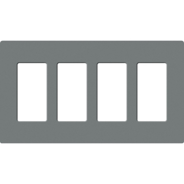 Lutron Claro Screwless Designer Wallplate - 4 Gang - Slate