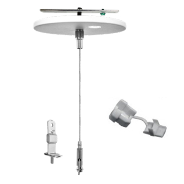 Westgate Adjustable 72" 1/16" Single Suspension Canopy Set With Keyhole End Connector - Power Side - No Cord