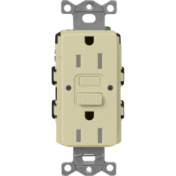Lutron Claro 15A GFCI Receptacle - Tamper Resistant - Sage