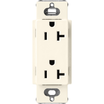 Lutron Claro 20A Duplex Receptacle - Biscuit