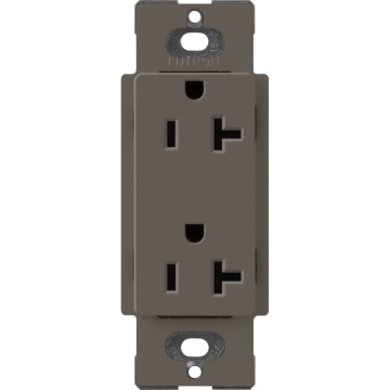 Lutron Claro 20A Duplex Receptacle - Truffle
