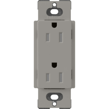 Lutron Claro 15A Tamper Resistant Receptacle - Cobblestone