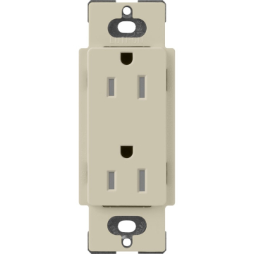 Lutron Claro 15A Tamper Resistant Receptacle - Clay
