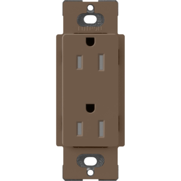Lutron Claro 15A Tamper Resistant Receptacle - Espresso