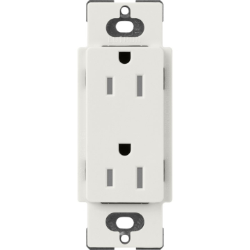 Lutron Claro 15A Tamper Resistant Receptacle - Lunar Gray