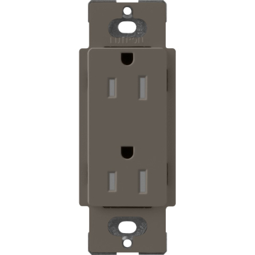 Lutron Claro 15A Tamper Resistant Receptacle - Truffle