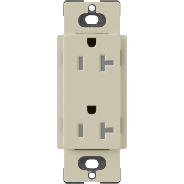 Lutron Claro 20A Tamper Resistant Receptacle - Clay