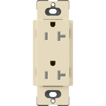 Lutron Claro 20A Tamper Resistant Receptacle - Sand