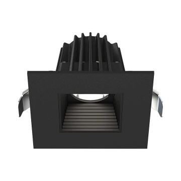 Westgate SDL2S 2" Snap-In Square LED Recessed Downlight - Smooth/Baffle Trim - 9W - CCT Selectable - 600 Lumens - 120V - Black
