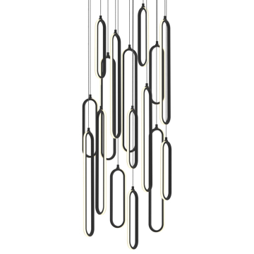 AFX Sienna 24" LED Round Pendant - 232W - CCT Selectable - 120V - Black