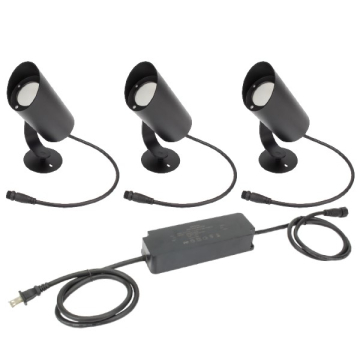American Lighting Spektrum+ 10W RGB + CCT Tunable LED Landscape Light - 3 Kit - 27K-6K - 300 Lumens - 24V