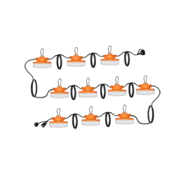 RAB 100' STRINGER34 Temporary LED String Light - 130W - 5000K - 16,000 Lumens - 120V