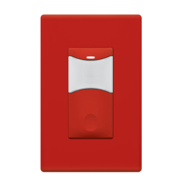 SensorWorx Wall Switch Sensor - Dual Tech + Daylight Detection - 1-Pole - Auto On - 120-277V - Red