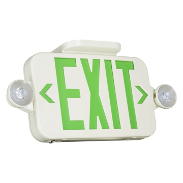 Sylvania LEDVANCE Twin Head Round LED Exit Sign - Remote Capable/Self-Diagnostic - 120-277V - White