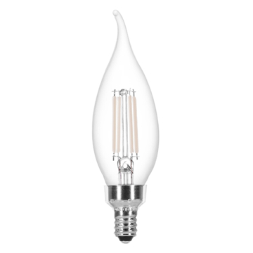Sylvania LED B10 White Filament Lamp - E26 Base - 5.5W - 2700K - 500 Lumens - 120V