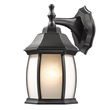 Z-Lite Waterdown 1-Light Outdoor Wall Sconce - 120V - Black / White Seedy