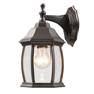 Z-Lite Waterdown 1-Light Outdoor Wall Sconce - 120V - Oil Rubbed Bronze / Clear