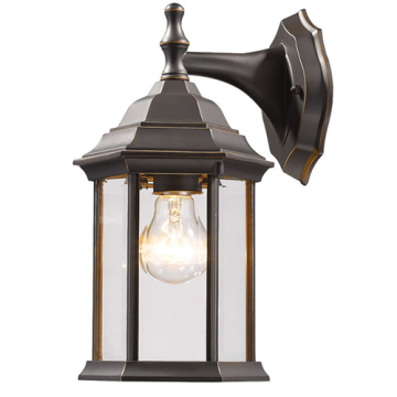 Z-Lite Waterdown 1-Light Outdoor Wall Sconce - 120V - Oil Rubbed Bronze / Clear
