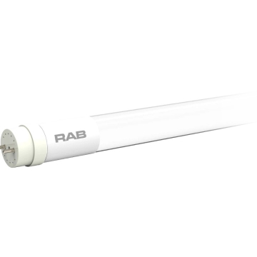 RAB 48" LED T8 - Single/Double End Wired - Frosted - 15W - CCT Selectable - 120-277V or Ballast Dependent