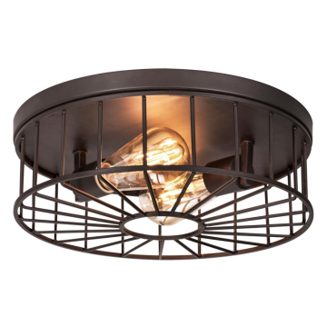 AFX Theo 2-Light Flush Mount - 120V - Black