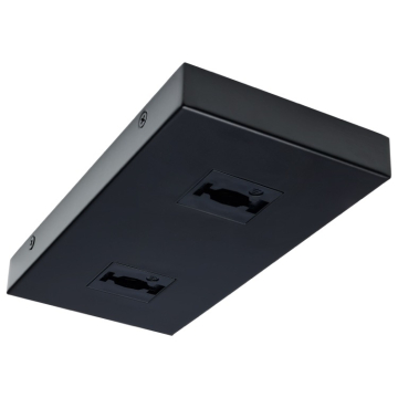 SATCO|NUVO Double Monopoint Adapter - Rectangular - Black