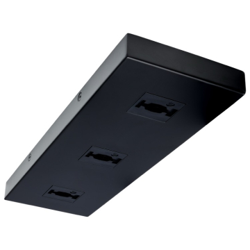 SATCO|NUVO Triple Monopoint Adapter - Rectangular - Black