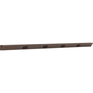 Task Lighting 60" Angled Power Strip - 4 Black Duplex Receptacles - Bronze
