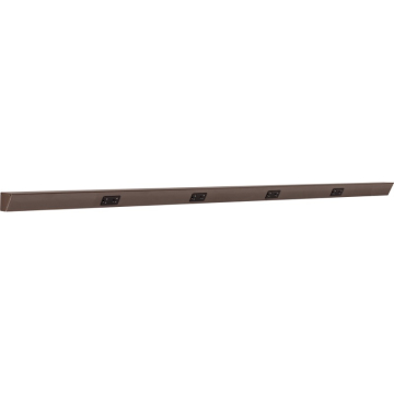Task Lighting 72" Angled Power Strip - 4 Black Duplex Receptacles - Bronze
