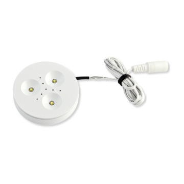 DiodeLED 3W Triant 2 LED Puck Light - 3000K - 392 Lumens - 12-24V - White