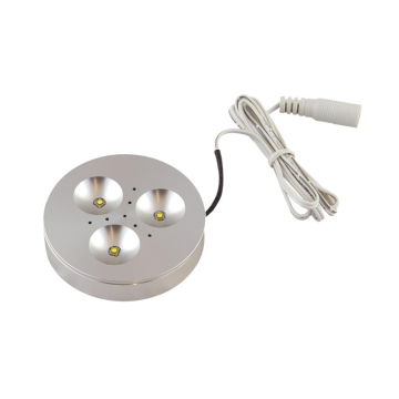DiodeLED 3W Triant 2 LED Puck Light - 3000K - 392 Lumens - 12-24V - Aluminum