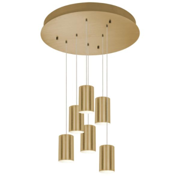 AFX Tyke 6-Light Round Pendant - 120V - Satin Brass