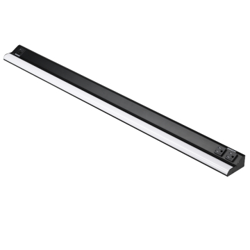 American Lighting Courant 40" LED Under Cabinet Light - (2) 15A Receptacles - 25W - CCT Selectable - 1500 Lumens - 120V - Black