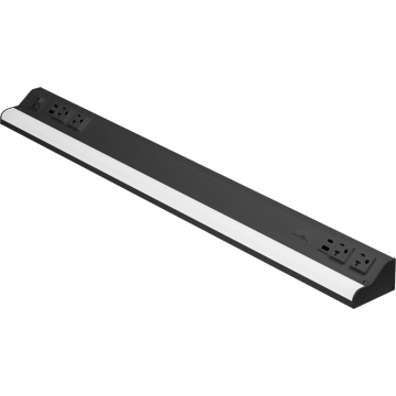American Lighting Courant Plus 32" LED Under Cabinet Light - 20W - CCT Selectable - (4) Receptacles and (2) USB-A/C - 1,600 Lumens - 120V - Black